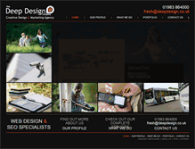 Tablet Screenshot of deepdesign.co.uk
